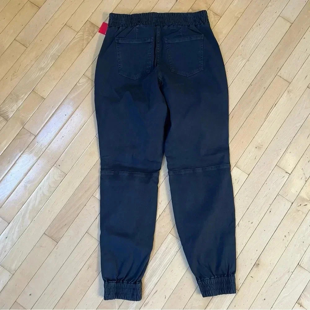 Spanx Cargo Jogger Women's Size Large Washed Black Twill Ankle Zip Pants NWT - Picture 9 of 12